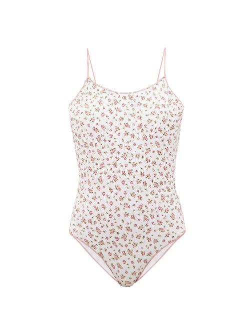 Matchesfashion.com Osree - Fantasy Stories Rose-print Swimsuit - Womens - White Print