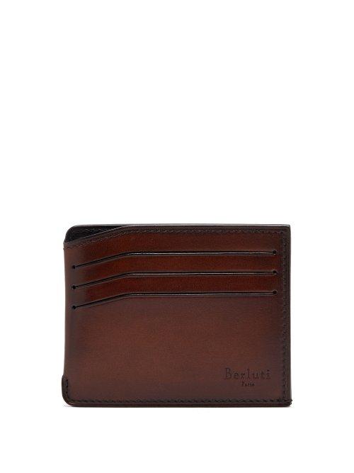 Matchesfashion.com Berluti - Bambou Leather Cardholder - Mens - Brown
