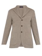 Matchesfashion.com Thom Sweeney - Single Breasted Knitted Wool Blazer - Mens - Light Brown