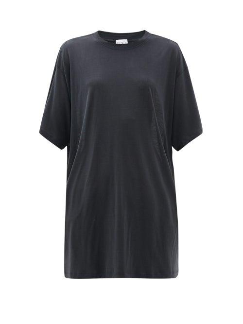 Matchesfashion.com Raey - Long-line Cotton-jersey T-shirt - Womens - Black