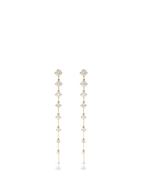 Fernando Jorge - Sequence Diamond & 18kt Gold Drop Earrings - Womens - Yellow Gold