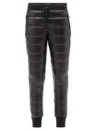 Holden - Hybrid Quilted Down And Jersey Track Pants - Womens - Black