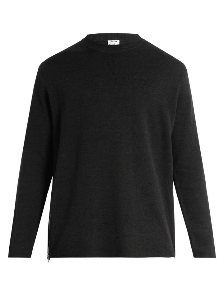 Acne Studios Kicha Side-zip Wool-blend Sweater