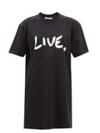 Christopher Kane - Live Logo-print Cotton-jersey T-shirt - Womens - Black