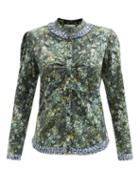 Batsheva - X Laura Ashley Cambrie Cotton Blouse - Womens - Green Multi