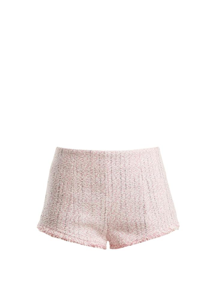 Alessandra Rich High-rise Tweed Shorts