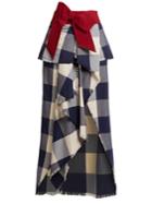 Johanna Ortiz El Crisol Cotton-plaid Maxi Skirt