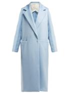 Matchesfashion.com Maison Rabih Kayrouz - Long Line Cashmere Coat - Womens - Light Blue