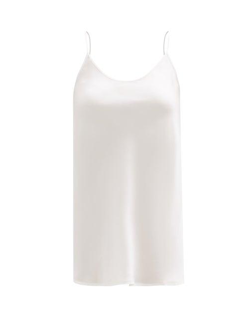 Ladies Lingerie La Perla - Semplice Silk-satin Slip Dress - Womens - Ivory