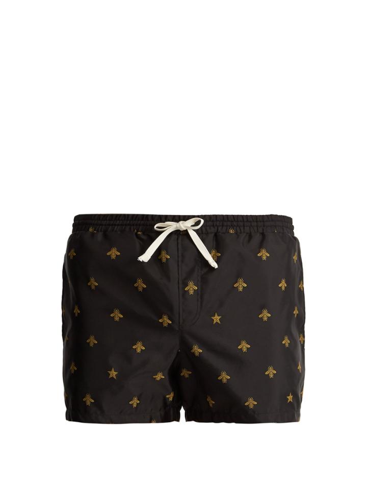 Gucci Bee-jacquard Swim Shorts