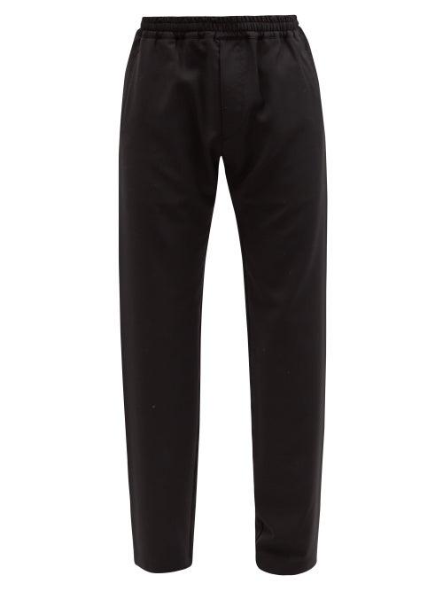 Matchesfashion.com The Row - Josh Elasticated-waist Virgin Wool Trousers - Mens - Black