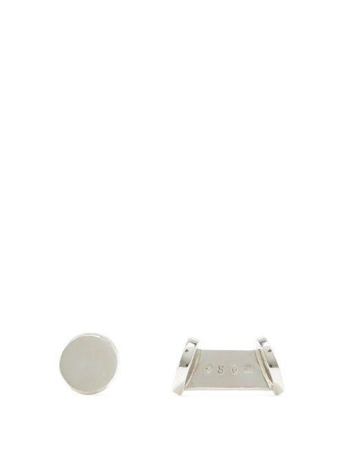 Matchesfashion.com Samuel Gassmann - Circle Sterling Silver Cufflinks - Mens - Silver
