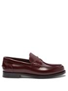 Matchesfashion.com Burberry - Bedmont Leather Penny Loafers - Mens - Red