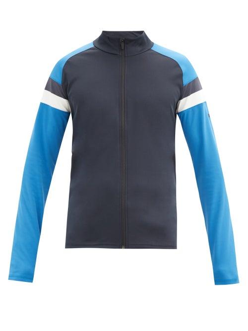 Matchesfashion.com Capranea - Marv Panelled Jersey Mid-layer Top - Mens - Black Blue