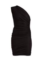 Matchesfashion.com Alexandre Vauthier - One Shoulder Ruched Mini Dress - Womens - Black