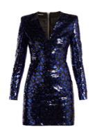 Balmain Leopard Sequinned Mini Dress