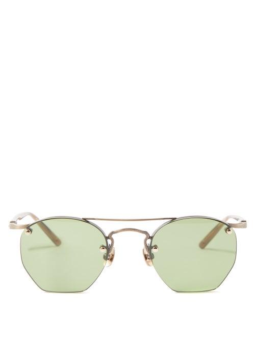 Matsuda - Aviator Metal Sunglasses - Mens - Gold