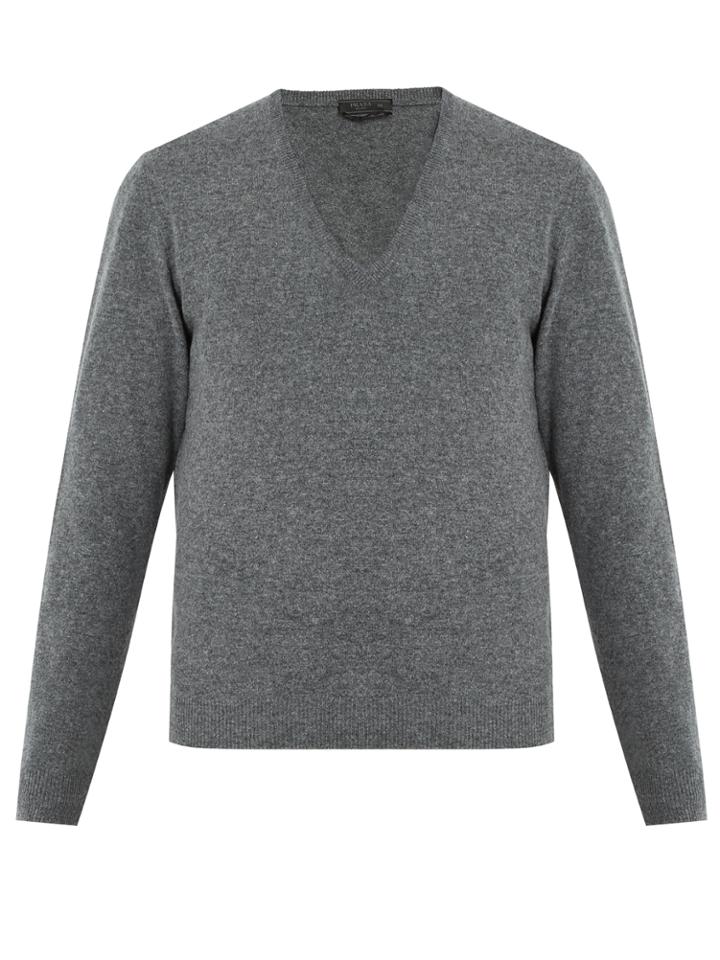 Prada V-neck Wool Sweater