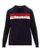 Matchesfashion.com Perfect Moment - Super Stripes Merino Wool Sweater - Mens - Navy