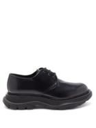 Matchesfashion.com Alexander Mcqueen - Exaggerated-sole Leather Derby Shoes - Mens - Black