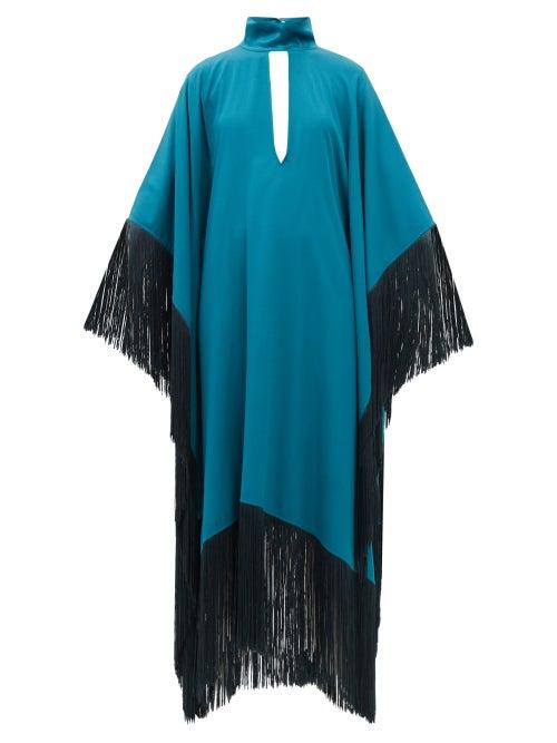 Taller Marmo - Mrs Hall Open-back Crepe Kaftan Dress - Womens - Blue