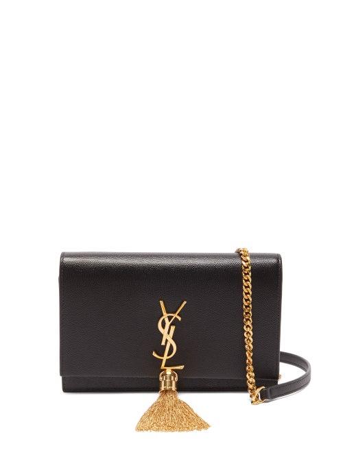 Saint Laurent - Kate Small Chain-tassel Leather Cross-body Bag - Womens - Black