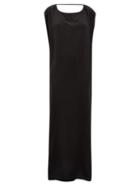 Matchesfashion.com Thea - The Gaia Cowl-back Silk-georgette Maxi Dress - Womens - Black