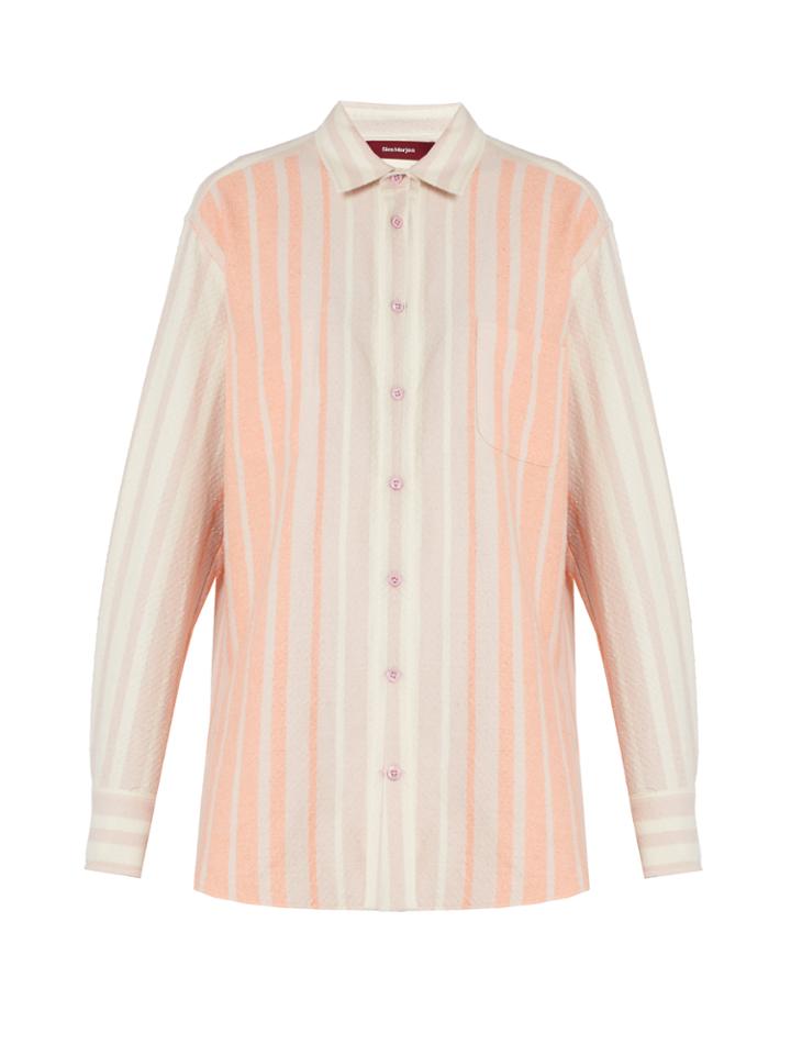 Sies Marjan Striped Brushed-cotton Shirt