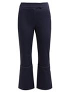 Matchesfashion.com Zeus + Dione - Aristo Cotton Blend Cropped Trousers - Womens - Navy