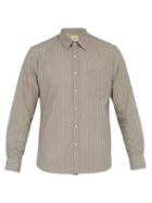 Matchesfashion.com De Bonne Facture - Striped Cotton Shirt - Mens - Grey