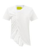 Marques'almeida - Gathered Organic Cotton-jersey T-shirt - Womens - White