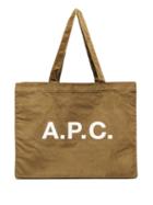 Matchesfashion.com A.p.c. - Diane Logo Cotton-blend Corduroy Tote - Womens - Khaki