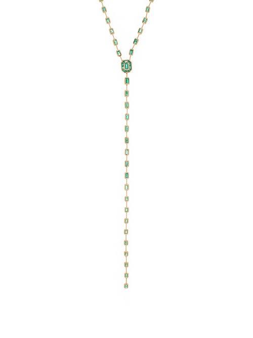 Matchesfashion.com Shay - Emerald & 18kt Gold Illusion Drop Necklace - Womens - Green Gold
