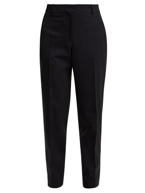 Matchesfashion.com Calvin Klein 205w39nyc - Wall Street Tapered Gabardine Trousers - Womens - Navy Multi