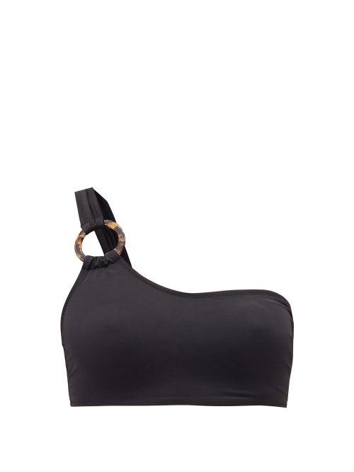 Matchesfashion.com Solid & Striped - The Desi One-shoulder Bikini Top - Womens - Black