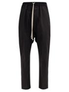 Matchesfashion.com Rick Owens - Drawstring-waist Organic Cotton-jersey Trousers - Mens - Black