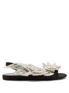 Matchesfashion.com Balenciaga - Slash Flat Sandals - Womens - Black