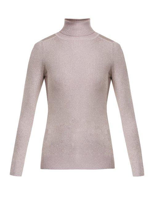 Matchesfashion.com Joostricot - Roll Neck Stretch Knit Sweater - Womens - Light Purple