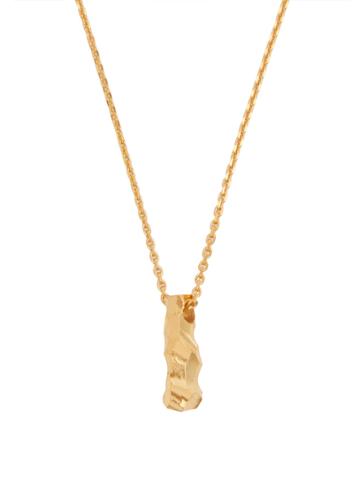 All Blues Rauk Carved Gold-plated Necklace