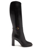 Gucci - Finn Leather Knee-high Boots - Womens - Black