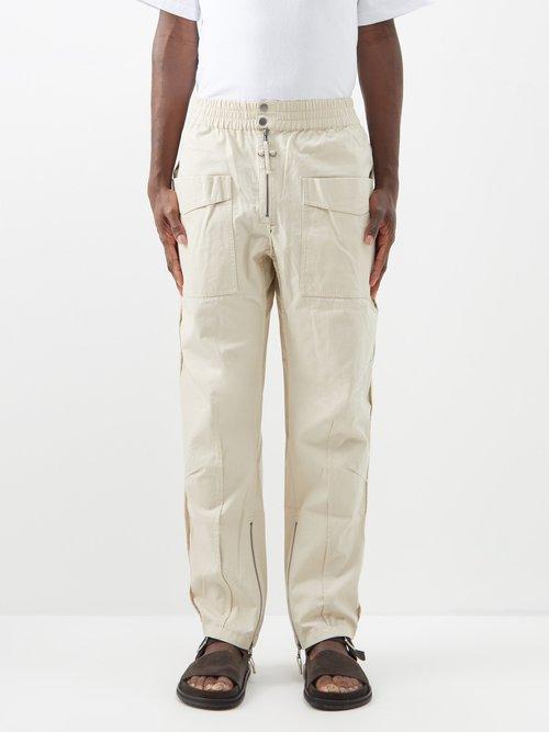 Isabel Marant - Tilseno Elasticated-waist Cotton Trousers - Mens - Cream