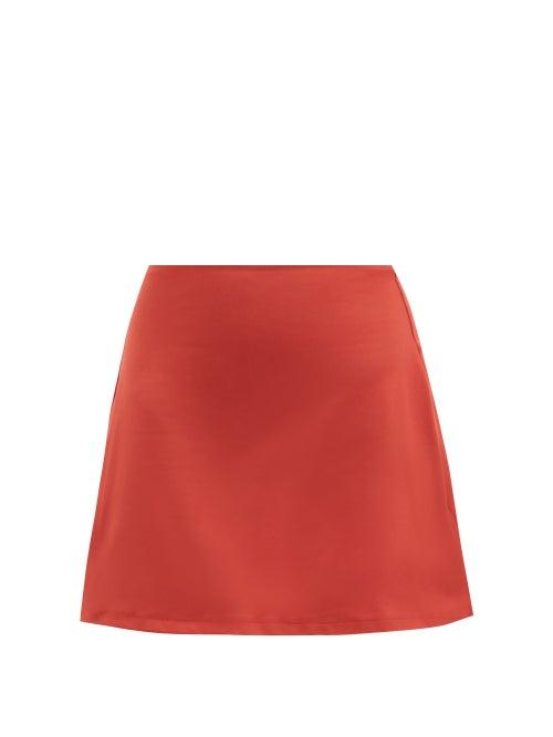 Girlfriend Collective - High-rise Skort - Womens - Dark Red