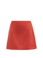 Girlfriend Collective - High-rise Skort - Womens - Dark Red