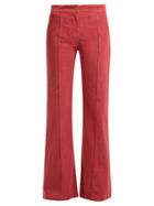 Matchesfashion.com Masscob - Howe Cotton Blend Corduroy Wide Leg Trousers - Womens - Pink