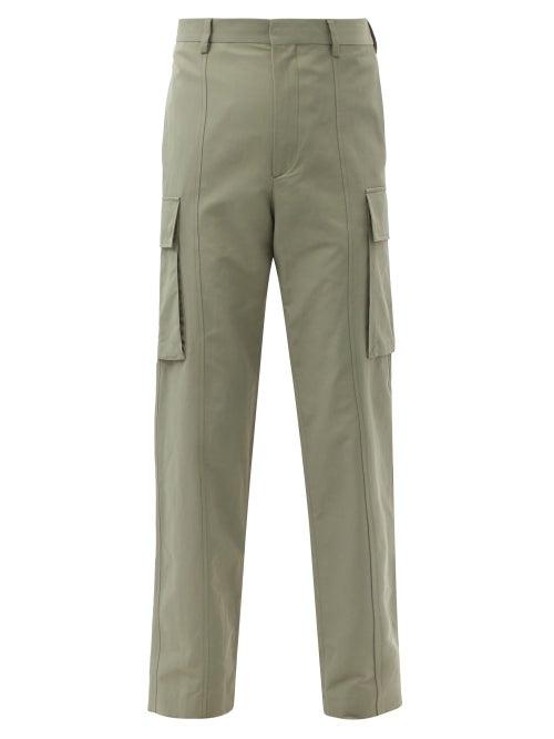 Matchesfashion.com Stella Mccartney - High-rise Twill Cargo Trousers - Womens - Light Grey