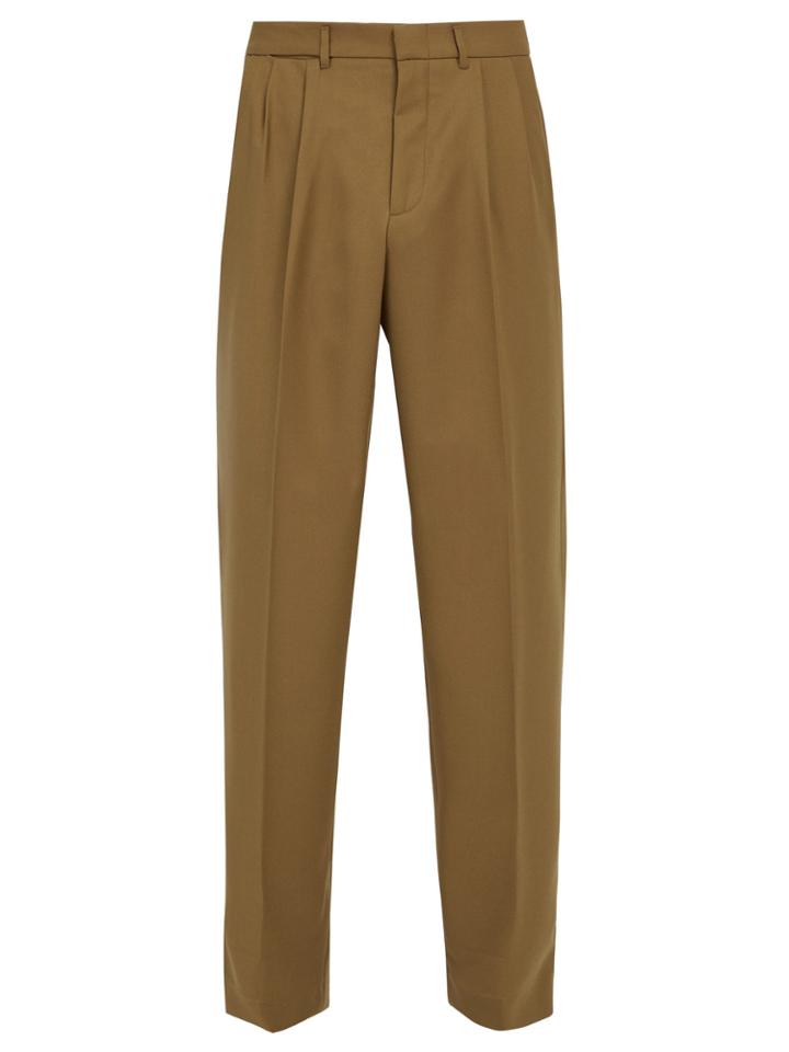 Gucci Mid-rise Pleated Twill Trousers