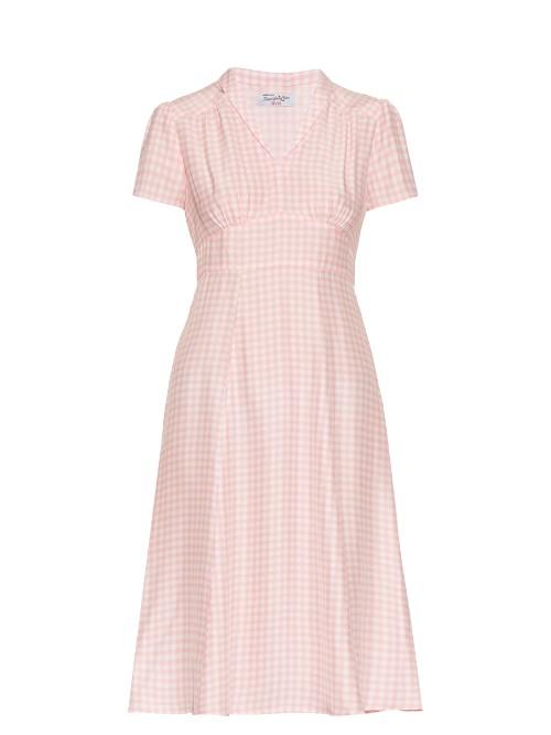 Hvn Morgan Gingham Short-sleeved Dress