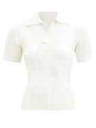 Matchesfashion.com Jacquemus - Cutout-back Knitted Polo Shirt - Womens - Ivory