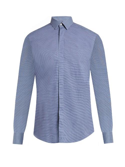 Lanvin Multi-checked Cotton-poplin Shirt