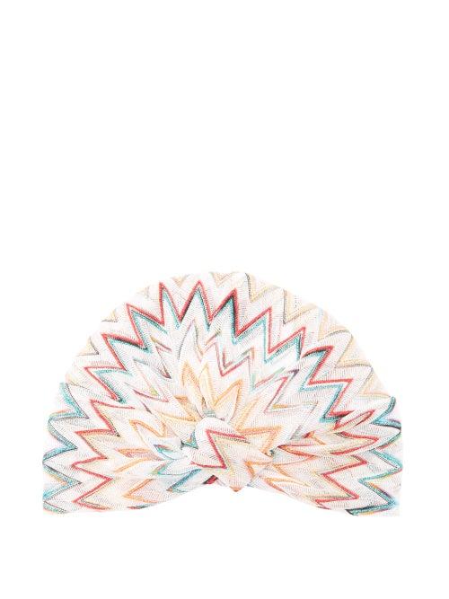 Matchesfashion.com Missoni Mare - Metallic Zig-zag Striped Turban Headband - Womens - Multi